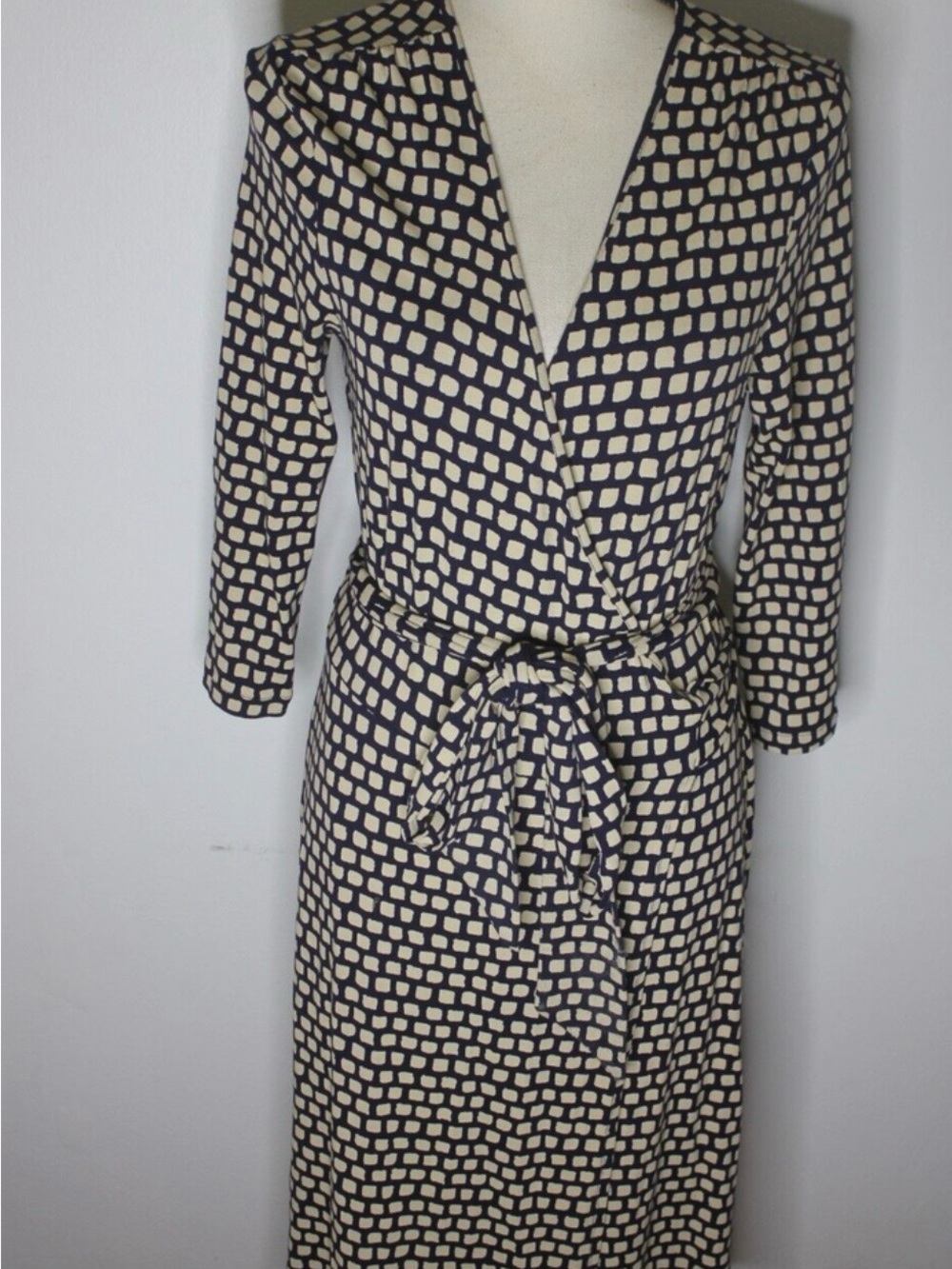 Banana Republic Navy and Beige Trim Dress